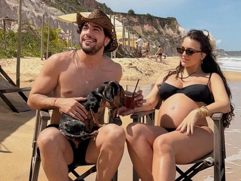 Rafa Kalimann exibe barrigão na Bahia: Nattan ao lado!