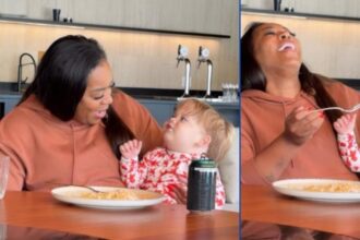 Mãe de Vinicius Júnior Diverte-se Alimentando José Leonardo!
