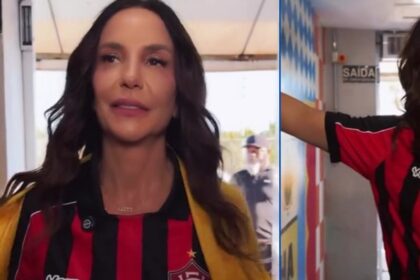 Ivete Brilha no 'Clareou' com Camisa do Vitória Após Vitória