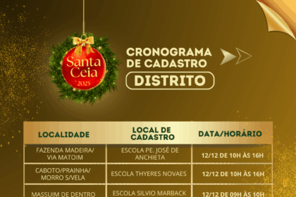 Prefeitura anuncia cronograma de entrega dos tickets da Santa Ceia