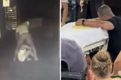 Suspeito chora em velório antes de ser preso por assassinato brutal