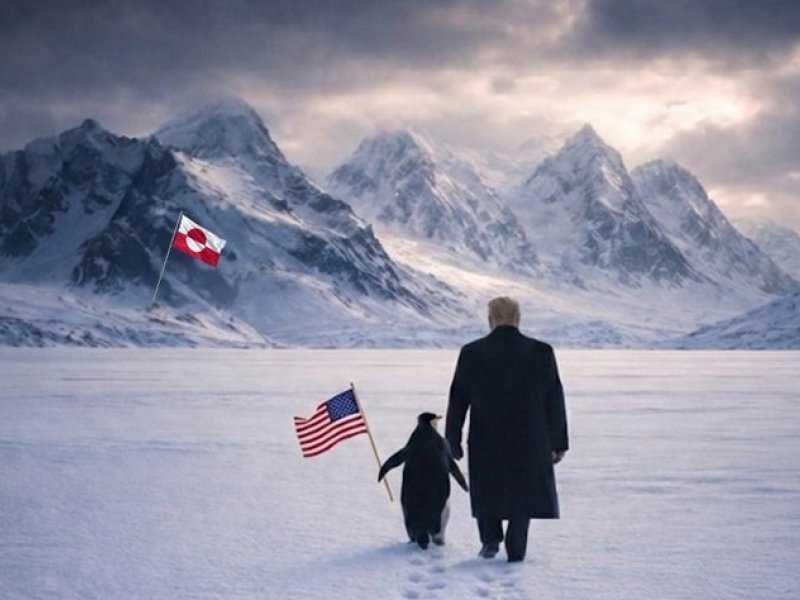 Estados Unidos viralizam com piada de Trump e pinguim na Groenlândia: descubra o motivo
