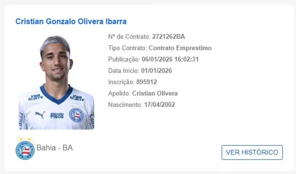 Primeiro reforço do Bahia é regularizado e já pode estrear pelo clube