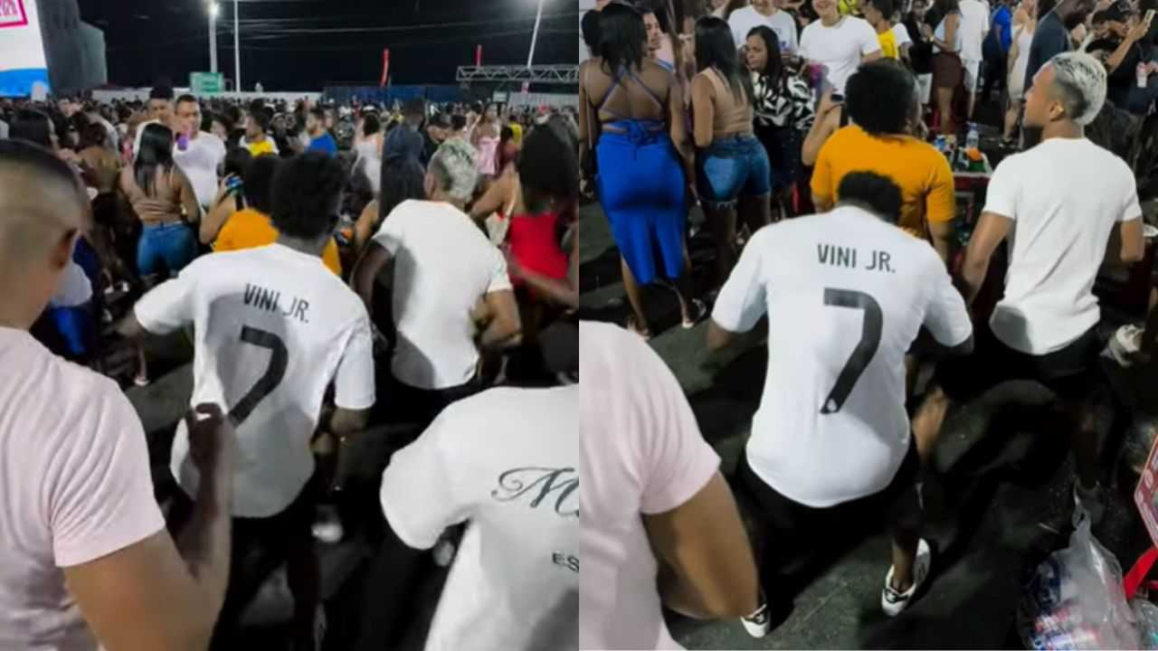 Sósia de Vini Jr 'mete dança' durante Festival Virada de Salvador