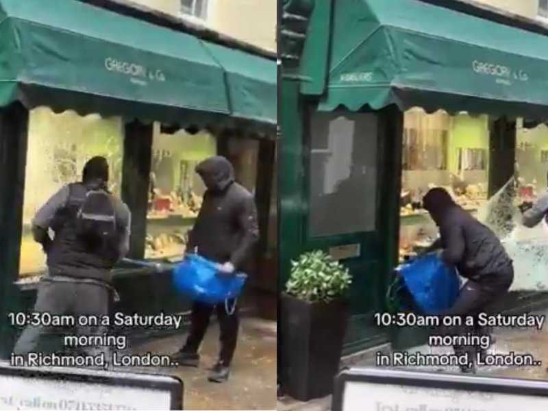 Ladrões com Marreta Roubam Joalheria na Inglaterra: Crime em Plena Luz do Dia