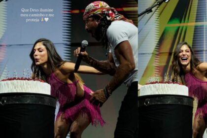 Mari Gonzalez Brilha em Show de Bell Marques com Bolo e Homenagem