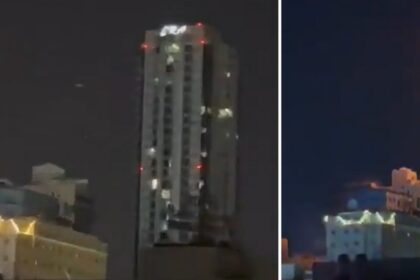 Drone militar atinge prédio no Bahrein, causa explosão surpreendente