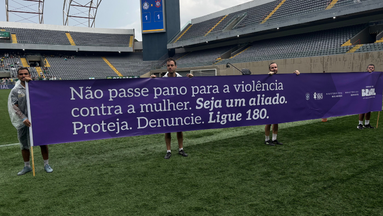 Supercopa Feminina: Mobilização contra violência à mulher na final