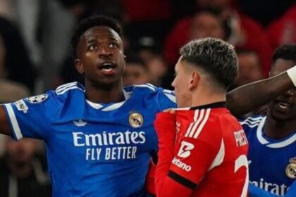 Benfica promete recorrer após Uefa suspender jogador acusado de racismo contra Vinicius Júnior