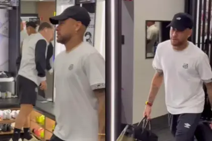 Após apelo de Léo Santana a Ancelotti, Neymar chega ao vestiário ao som de “Marquinha de Fita”