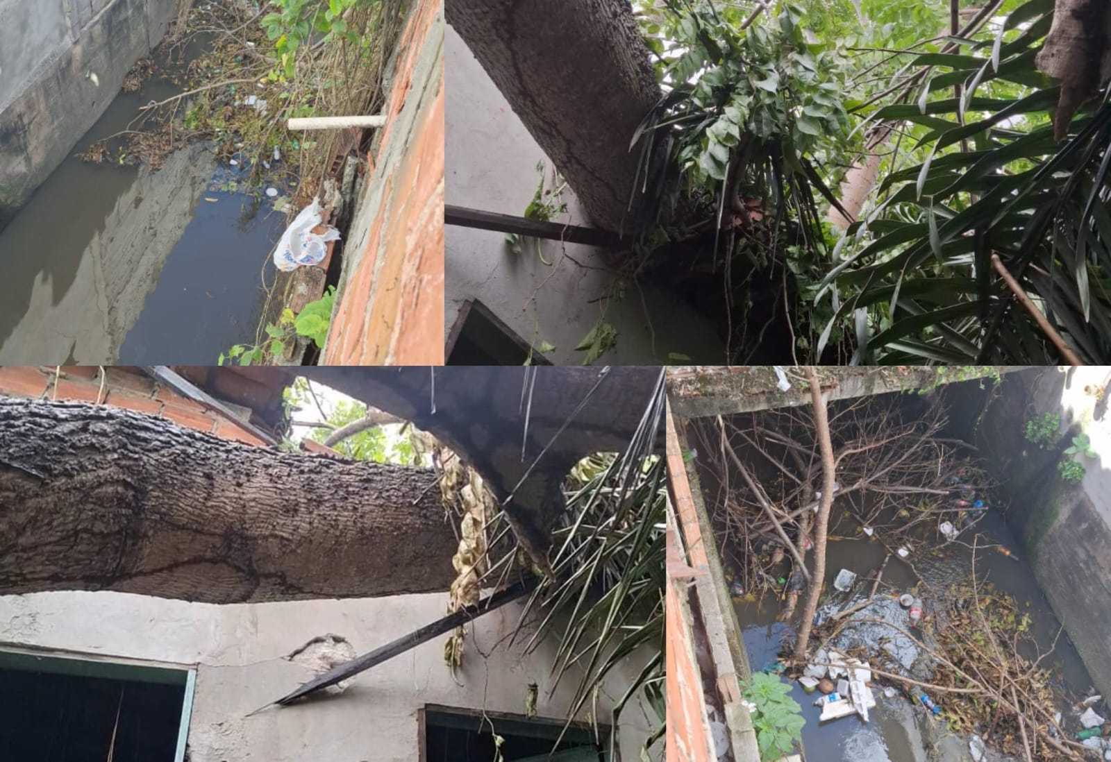 Córrego entupido e odor desagradável preocupam moradores após Defesa Civil