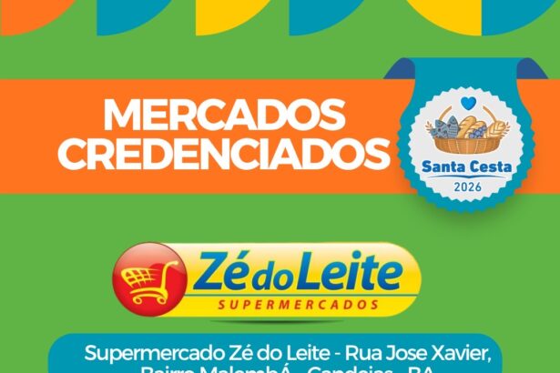Prefeitura de Candeias divulga supermercados credenciados para receber tickets da Santa Cesta