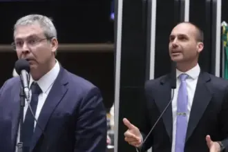 Lindbergh pede ao STF prisão preventiva de Eduardo Bolsonaro após declarações sobre eleições