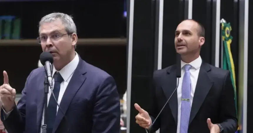 Lindbergh pede ao STF prisão preventiva de Eduardo Bolsonaro após declarações sobre eleições