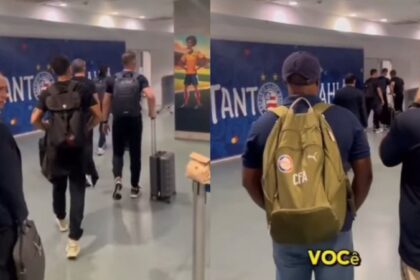 Setoristas do Bahia questionam árbitro nos bastidores da Fonte Nova após gol polêmico do Palmeiras