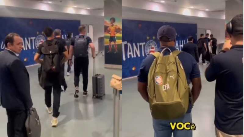 Setoristas do Bahia questionam árbitro nos bastidores da Fonte Nova após gol polêmico do Palmeiras